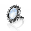 Silver Lunar Sunbeam Ring